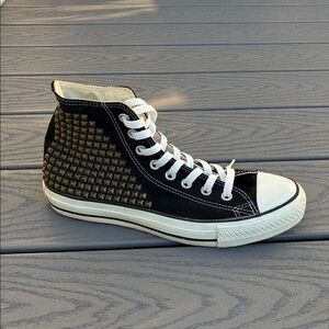 Converse Chuck Taylor All Star High-Top Sneaker Custom Studded Black Size 10